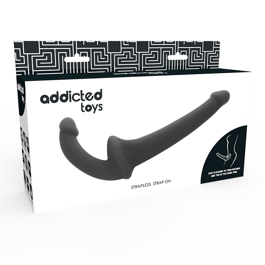 ADDICTED TOYS - DILDO CON ARNÉS SIN SUJECIÓN NEGRO
